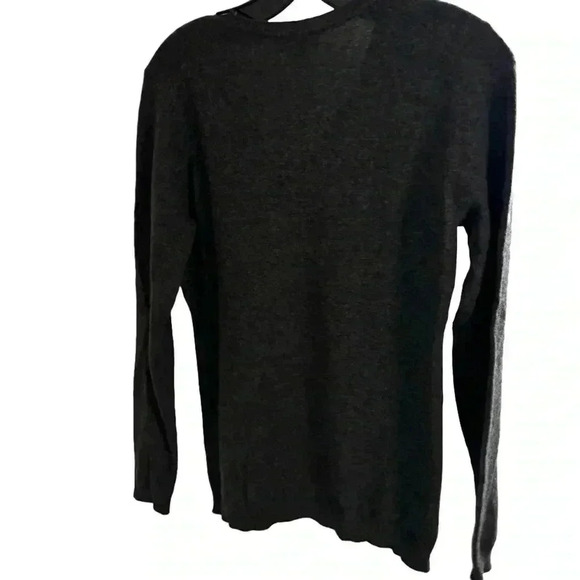 Charter Club Luxury CASHMERE v-neck sweater dark gray size small - Picture 5 of 5